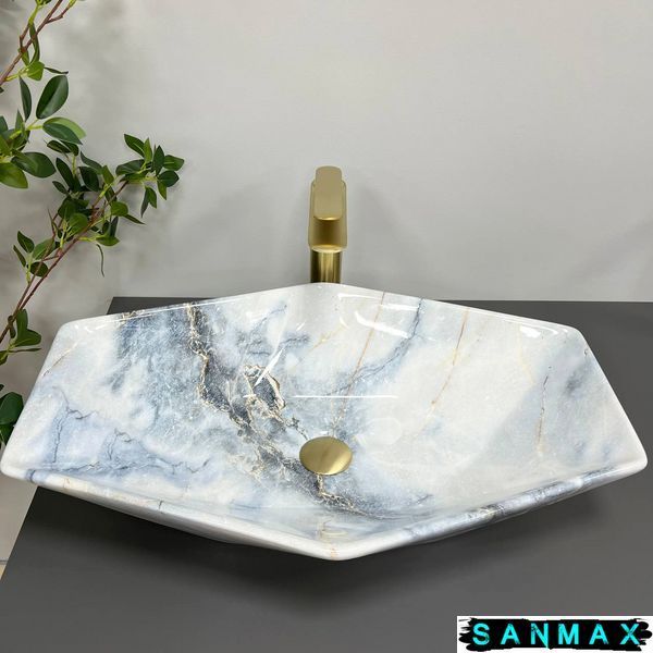 Умивальник накладний Vbi Venezia Granit Глянець VBI-012404 фото