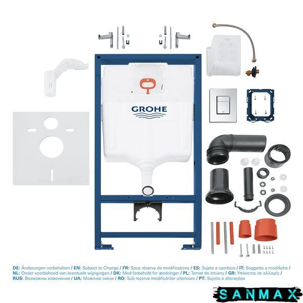 Інсталяційний комплект 5в1 для підвісного унітазу Grohe Fresh Rapid SL (38827000) 38827000 фото