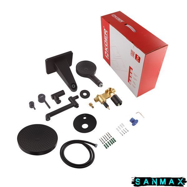 Вбудована душова система Koer KB-66029-05 3 функції Колір чорний (KR5492) KR5492 фото