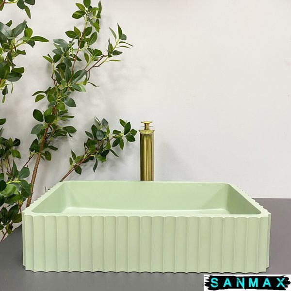 Умивальник накладний Vbi Flormtia Світло Зелений Матовий VBI-015004 фото