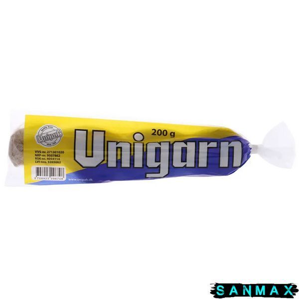 Льон сантехнічний Unipak Unigarn 200г. (Косичка в упаковці) (UP0585) UP0585 фото