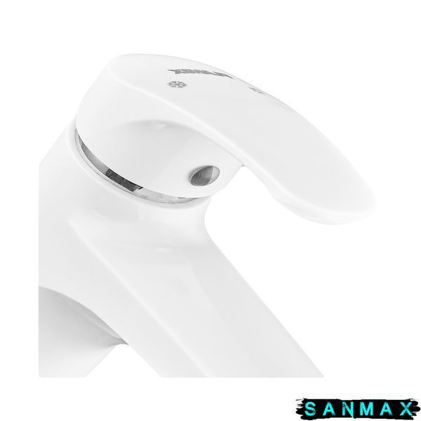 Змішувач для умивальника Plamix FIDEL-001 SET Білий PM0659 фото