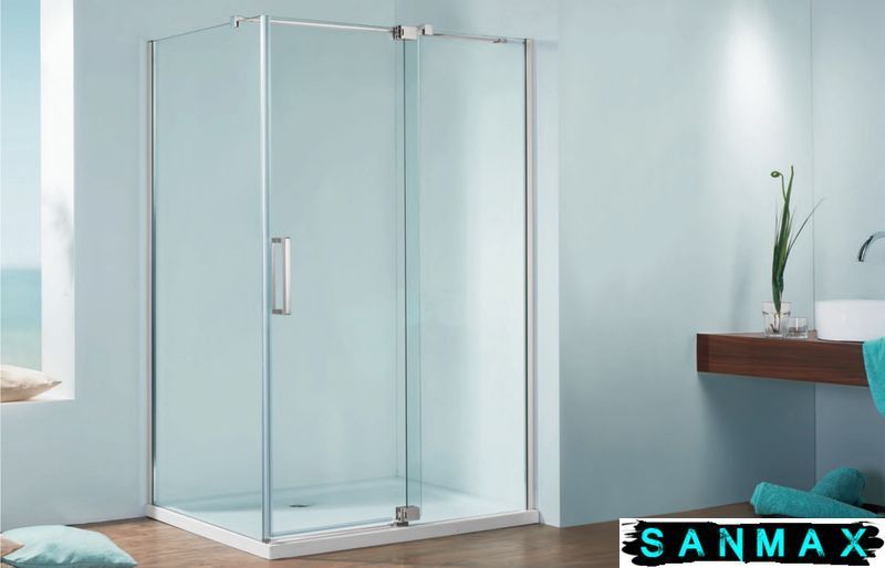 Душова кабіна без піддону Koer SR SC02-100x80x200-TR-01 прозоре скло Easy Clean 8мм, хром (KR5355) KR5355 фото