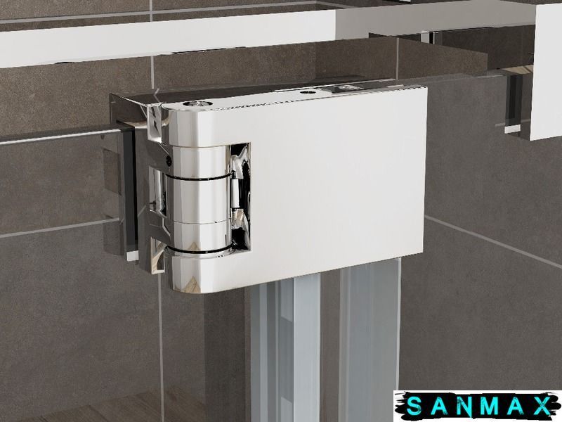 Душова кабіна без піддону Koer SR SC02-100x80x200-TR-01 прозоре скло Easy Clean 8мм, хром (KR5355) KR5355 фото