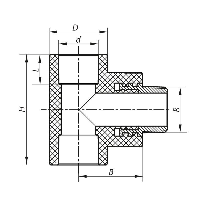 Трійник PPR ЗР 32x3/4M Koer K0111.PRO 13/78 (KP0132) KP0132 фото