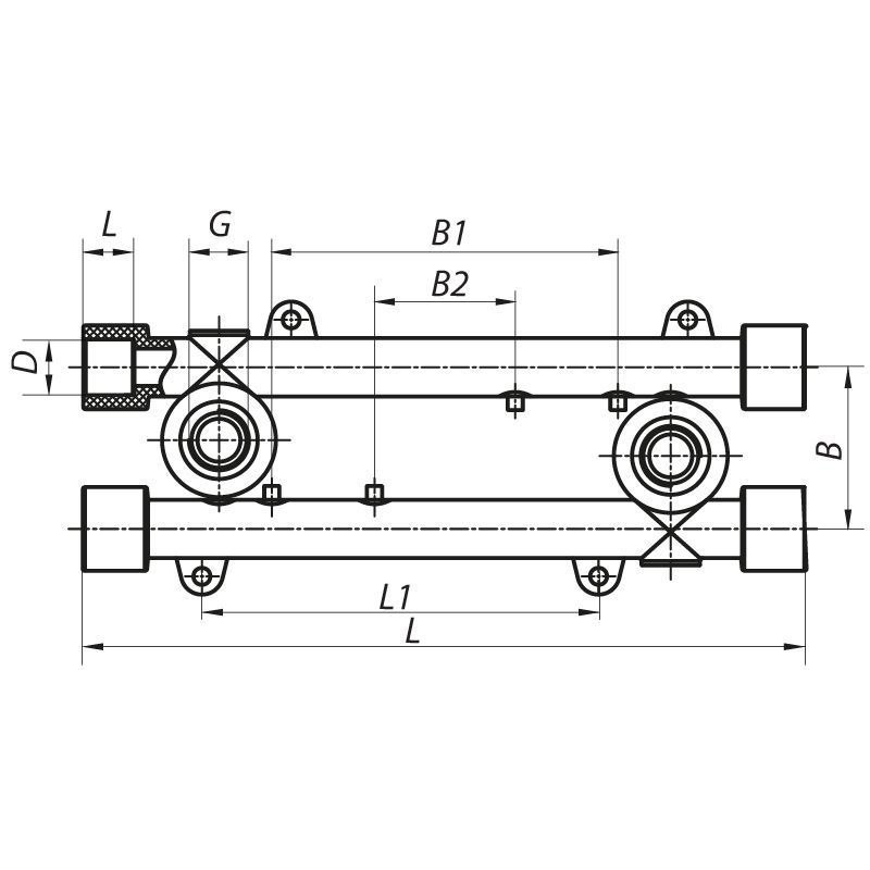 Планка монтажна прохідна 20x1/2F Koer K0128.PRO (KP0154) KP0154 фото