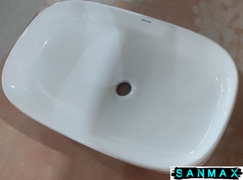 Умивальник накладний керамічний Mixxus Premium Bevel-0105 610х375х120mm (MP6524) MP6524 фото