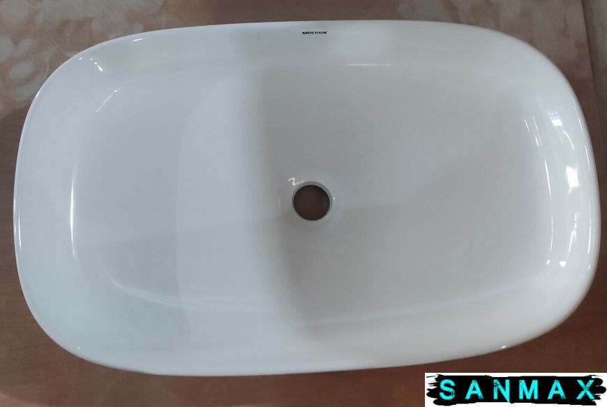 Умивальник накладний керамічний Mixxus Premium Bevel-0105 610х375х120mm (MP6524) MP6524 фото