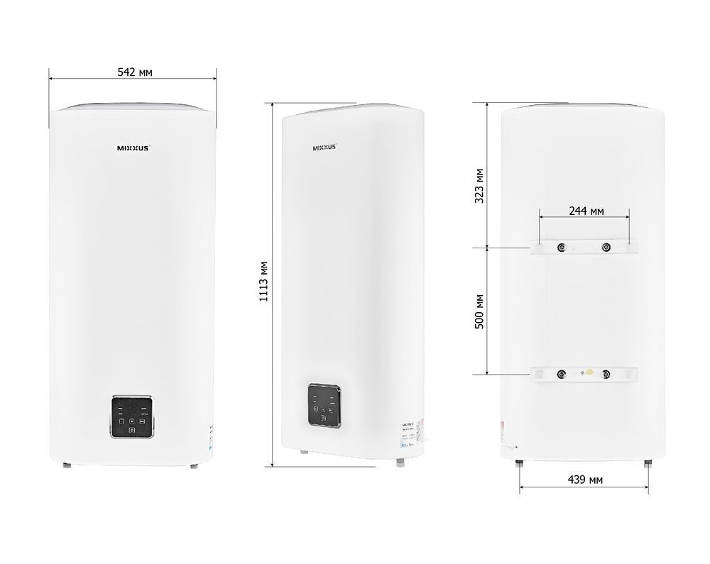Бойлер Mixxus 80л Ewh-09080 Flat Wet плоский універсальний мокрий тен 2 кВт (WH0595) WH0595 фото