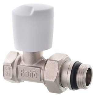 Кран радіаторний Roho 1/2" прямий з ручкою R5561-050 (АНТИПРОТІКАННЯ) (15/60) RO0131 фото