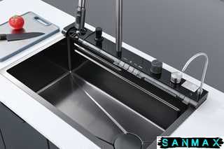 Мийка багатофункціональна Zerix ZH7546-SET-05 Decor Graphite з вбудованим змішувачем з нерж.сталі (ZM5592) ZM5592 фото