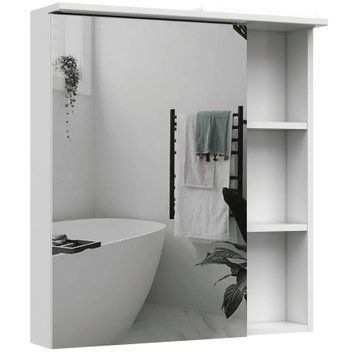 Каріна Дзеркальна шафа 70 Л. (біла) 8178 фото
