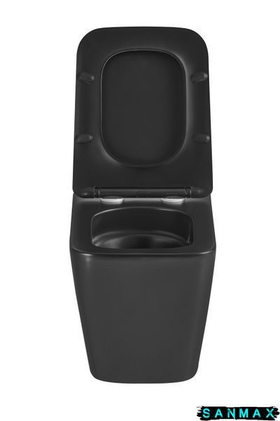 Унітаз підвісний Mixxus Premium Quadro-0301-T3 Чорний 490х340х360mm, система змиву Tornado 3.0 (MP6587) MP6587 фото