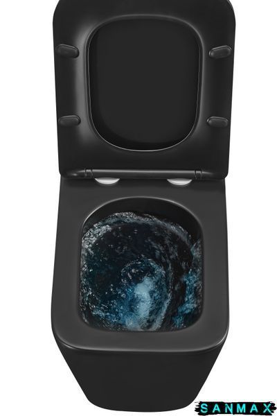 Унітаз підвісний Mixxus Premium Quadro-0301-T3 Чорний 490х340х360mm, система змиву Tornado 3.0 (MP6587) MP6587 фото