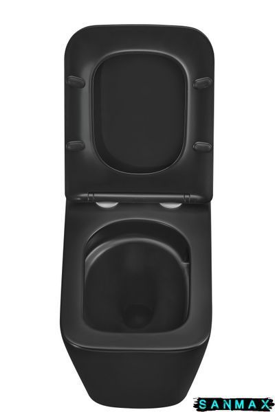 Унітаз підвісний Mixxus Premium Quadro-0301-T3 Чорний 490х340х360mm, система змиву Tornado 3.0 (MP6587) MP6587 фото