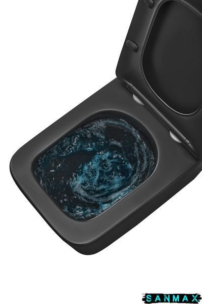 Унітаз підвісний Mixxus Premium Quadro-0301-T3 Чорний 490х340х360mm, система змиву Tornado 3.0 (MP6587) MP6587 фото