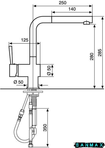 Змішувач Emmevi Piper для кухні з лійкою хр CR45066 CR45066 фото