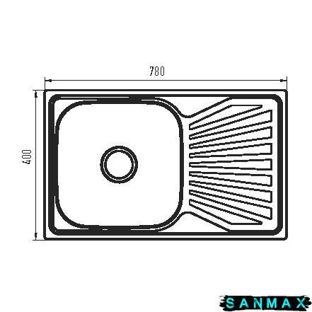 Мийка кухонна Zerix Z7848-08-180MD (micro decor) (ZS0574) ZS0574 фото