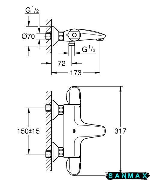 Термостат для ванни Grohe Grohtherm 1000 New (34155003) 34155003 фото