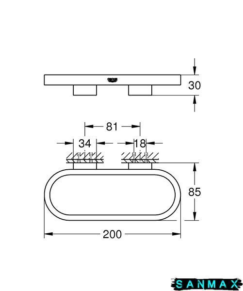 Тримач для рушників Grohe Selection (41035000) 41035000 фото