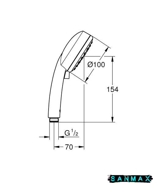 Лійка ручна для душу 2 режими струменю Grohe New Tempesta Cosmopolitan (27571002) 27571002 фото