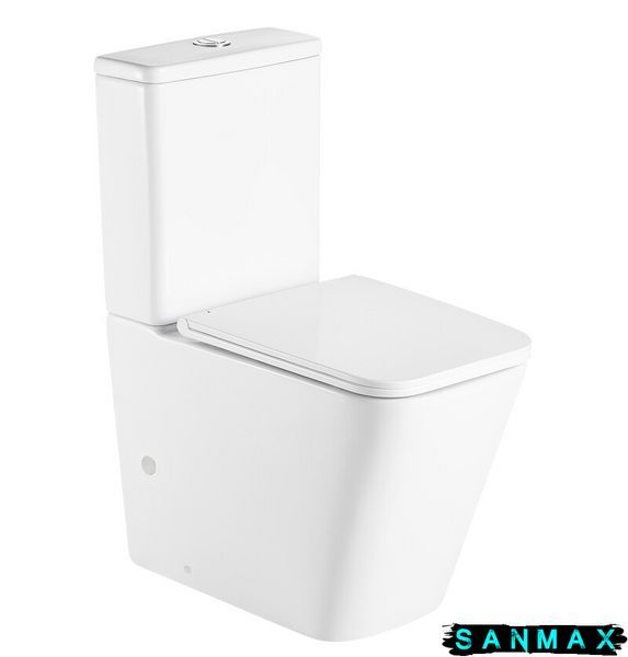 Чаша унітазу-компакту Mixxus Premium Quadro-0401-T1 Bowl 610х365х825 Tornado 1.0 без сидіння (MI8343) MI8343 фото