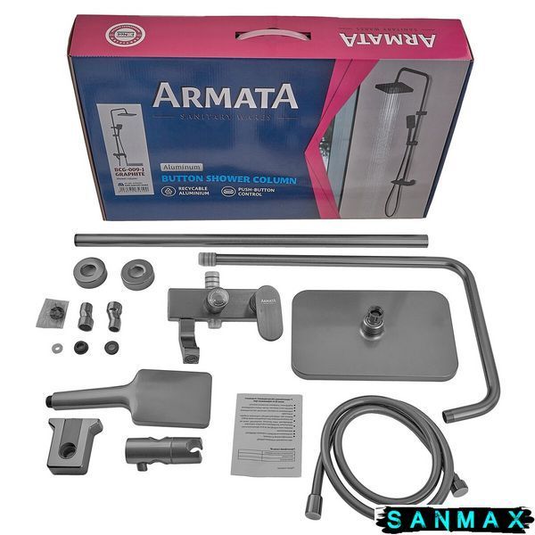 Душова система зі змішувачем Armata Bcg-009-J Хром (CH6559) CH6559 фото