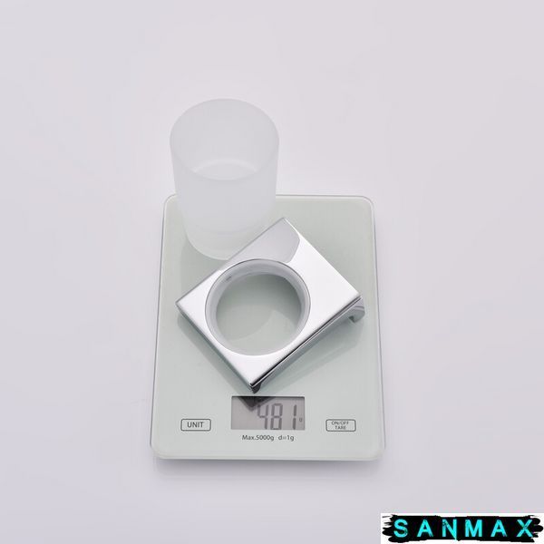 Стакан одинарний настінний Koer AS-0103-01 (скло) колір хром глянець (KR6165) KR6165 фото