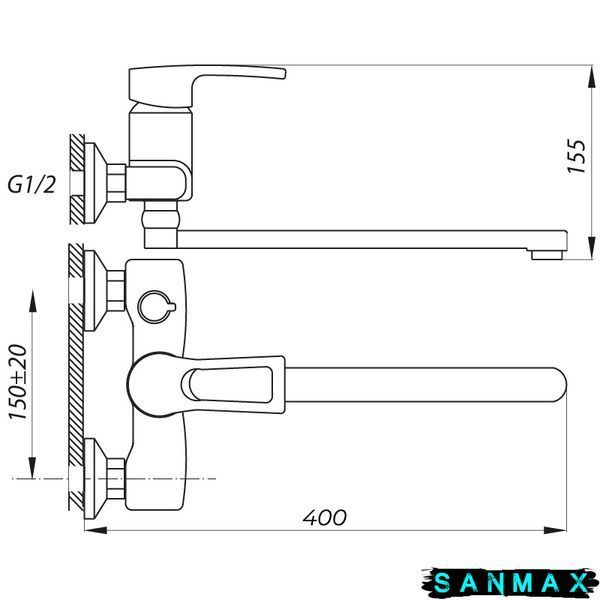 Змішувач для ванни Zerix Jlb 279 (ZX2944) ZX2944 фото