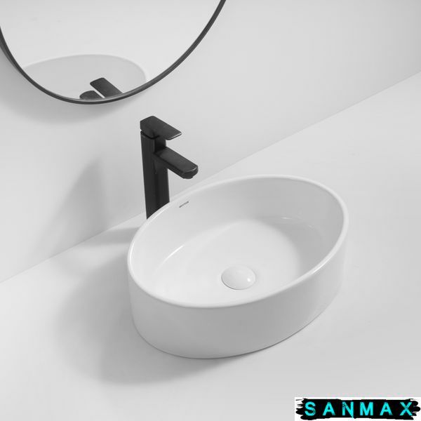 Умивальник накладний керамічний Mixxus Premium Bevel-0106 500х355х140mm (MP6546) MP6546 фото