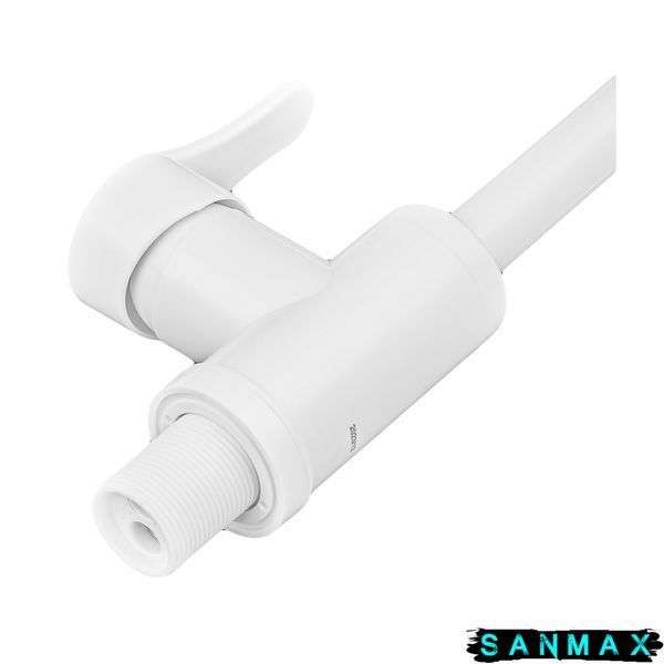 Змішувач для умивальника Plamix Diego-001-G Білий (без підведення) (PM0656) PM0656 фото