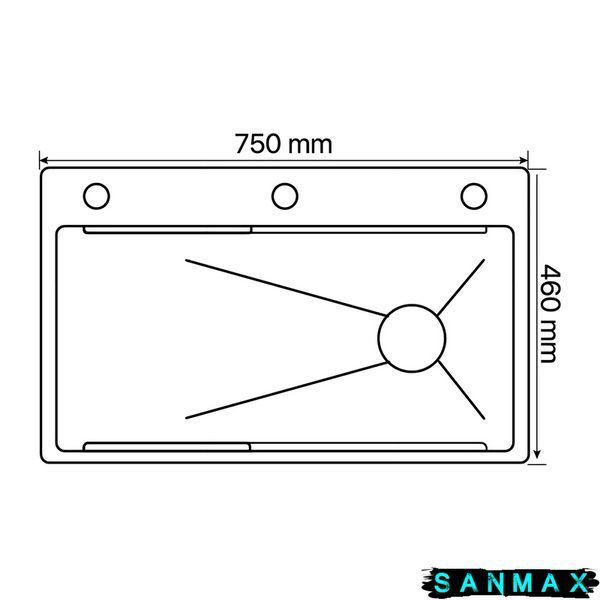 Мийка багатофункціональна Zerix ZH7546-SET-05 Decor Graphite з вбудованим змішувачем з нерж.сталі (ZM5592) ZM5592 фото