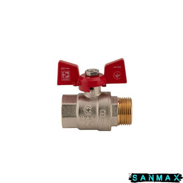 Кран кульовий 3/4 БГШ Вода Koer KR.218 Червоний метелик (KR0043) KR0043 фото