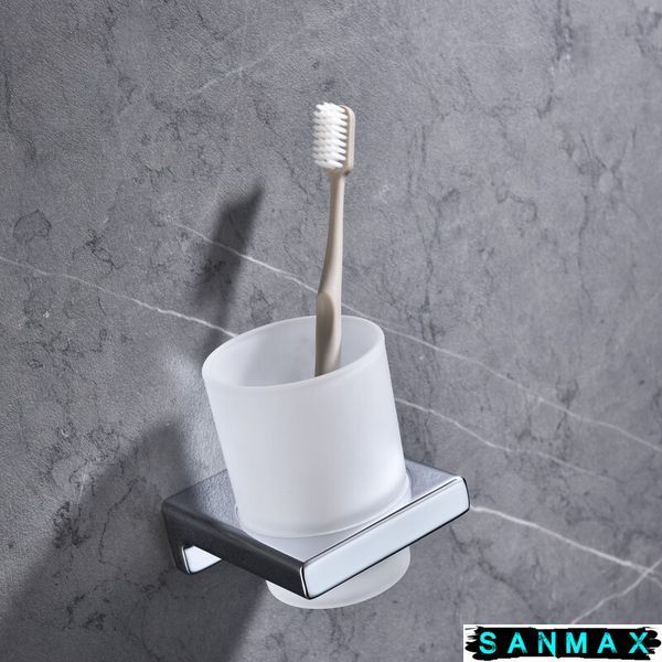 Стакан одинарний настінний Koer AS-0103-01 (скло) колір хром глянець (KR6165) KR6165 фото