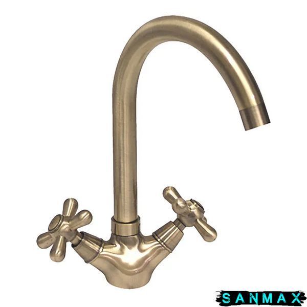 Змішувач для кухні на гайці Haiba Dominox 275 Бронза Кераміка (HB0089) HB0089 фото