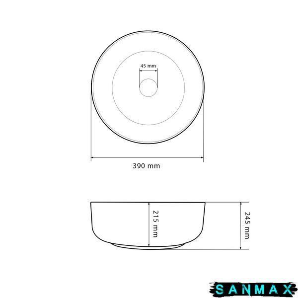 Умивальник накладний Vbi Rossano Білий VBI-016606 фото
