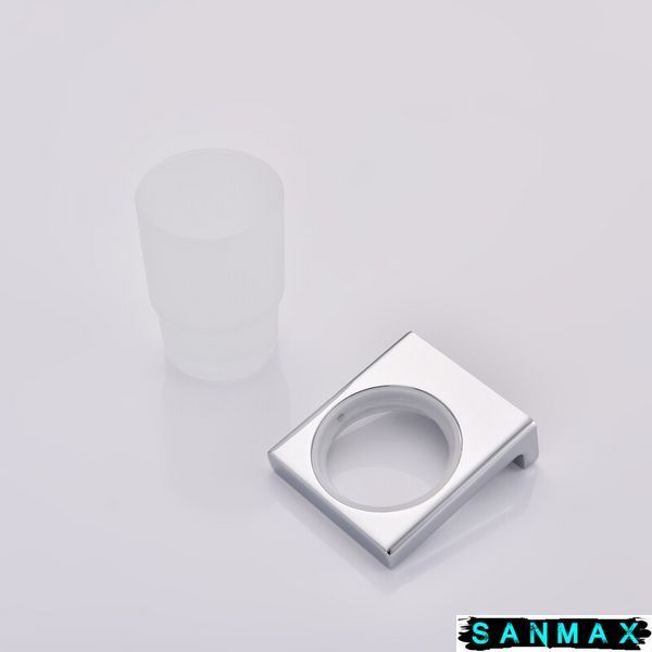 Стакан одинарний настінний Koer AS-0103-01 (скло) колір хром глянець (KR6165) KR6165 фото