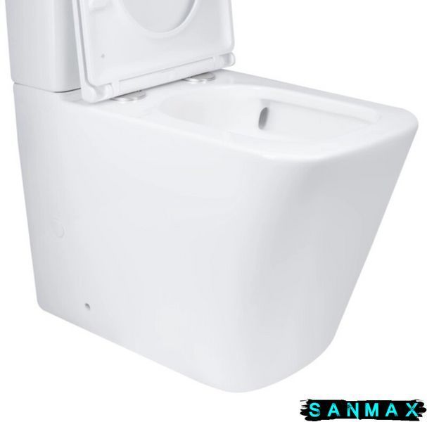 Чаша унітазу-компакту Mixxus Premium Quadro-0401-T1 Bowl 610х365х825 Tornado 1.0 без сидіння (MI8343) MI8343 фото