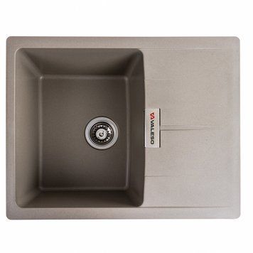 Гранітна мийка для кухні Valeso Zirkone 6250 матова Титан SP000047228 фото