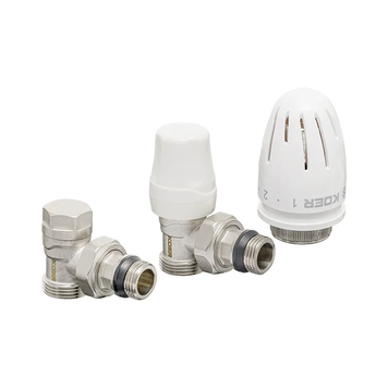 Комплект для підключення радіатора 1/2x3/4 ЗЗ кутовий Koer Set-14 (KR3178) KR3178 фото
