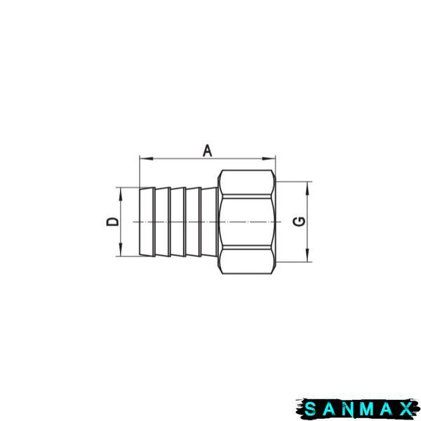 Штуцер нікельований 10х3/4 внутрішня Koer KF.U08F (KR3341) KR3341 фото