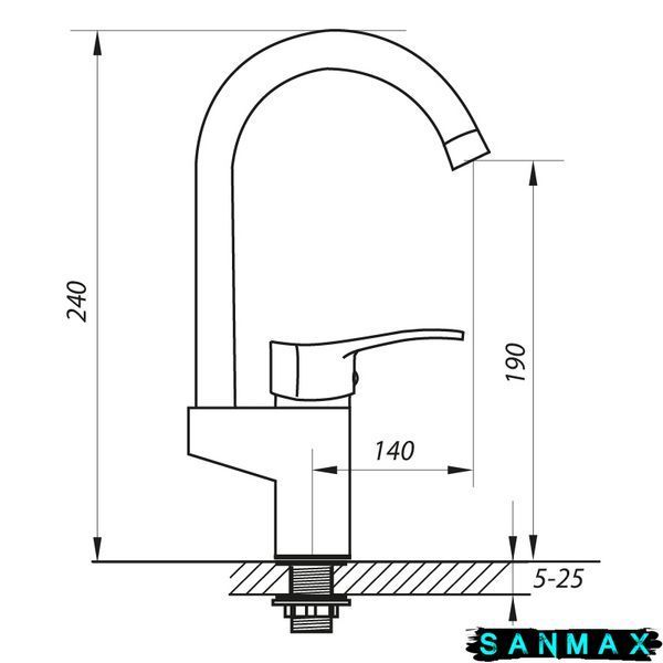 Змішувач для кухні Zerix VOX 179 (ZX0201) ZX0201 фото