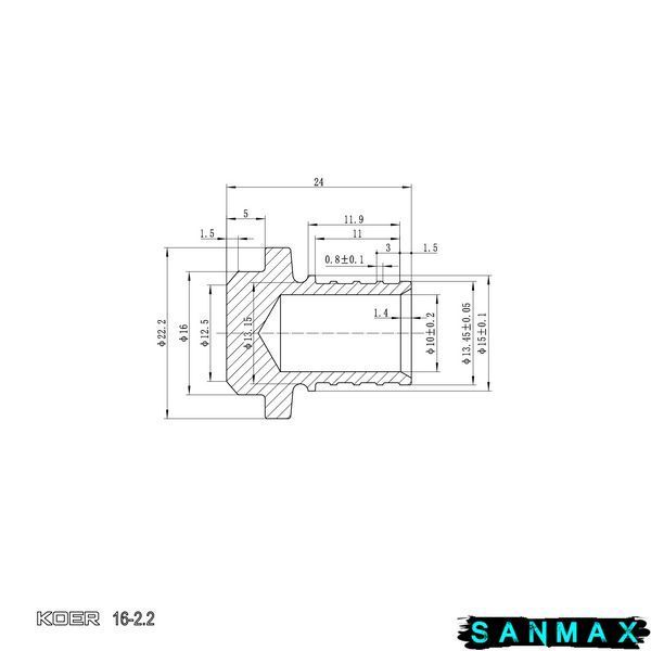 Заглушка Koer KA.P16 - 16(2.2mm) (KR4897) KR4897 фото