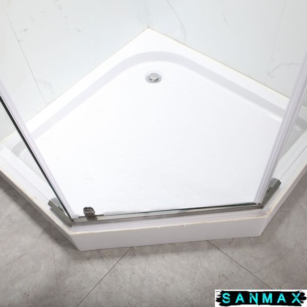 Душова кабіна з низьким піддоном Mixxus Lines SCT01-90x90x198-TR Graphite New прозоре скло 6мм (MI8429) MI8429 фото