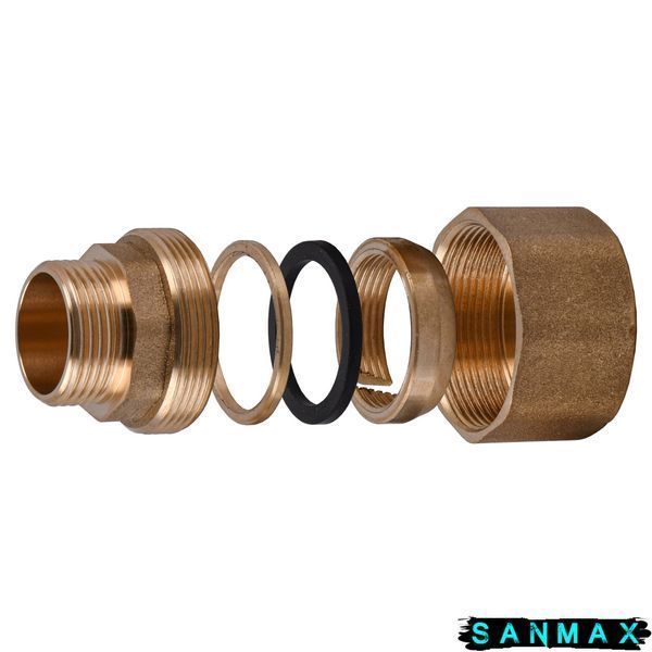 З`єднання зажимне пряме для труби &Oslash;28мм 3/4&Prime;З латунне LS442S OPTIMUM 000031016 фото