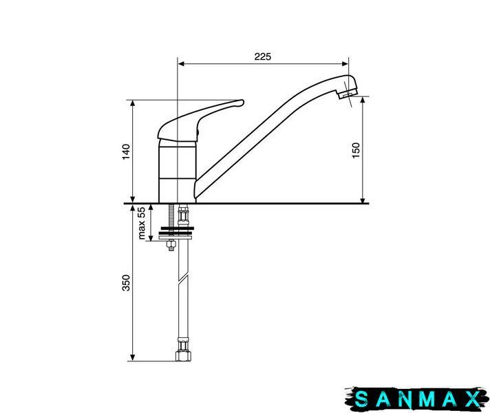 Змішувач Granit Ambra для кухні бежевий BD 9007 12шт BD 9007 фото