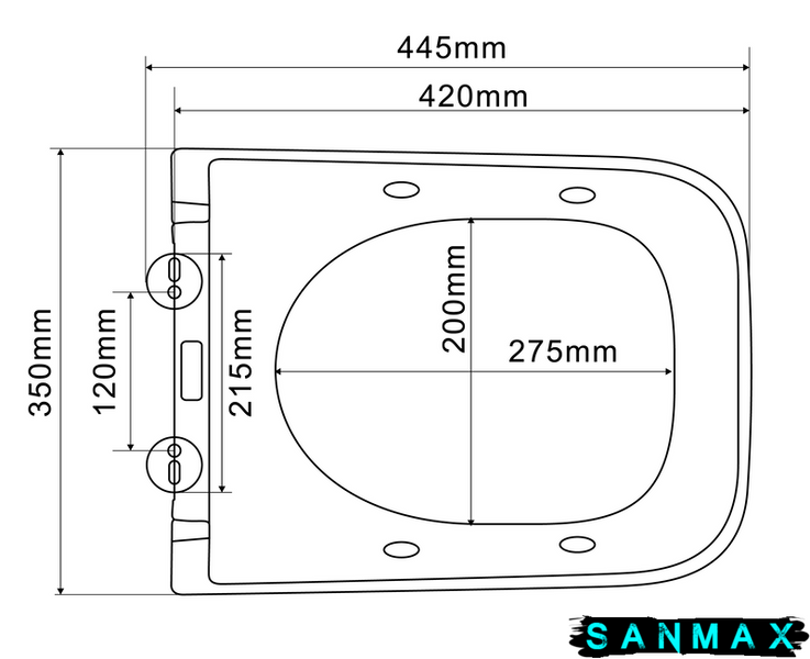 Унітаз-біде підвісний Mixxus Premium Quadro-1301-R 510x350x345mm система змиву Rimless (MP6658) MP6658 фото
