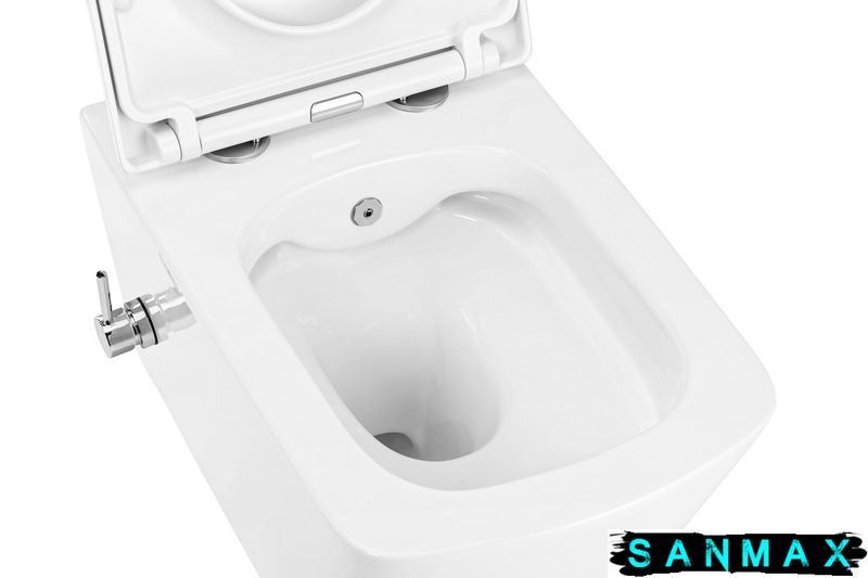 Унітаз-біде підвісний Mixxus Premium Quadro-1301-R 510x350x345mm система змиву Rimless (MP6658) MP6658 фото