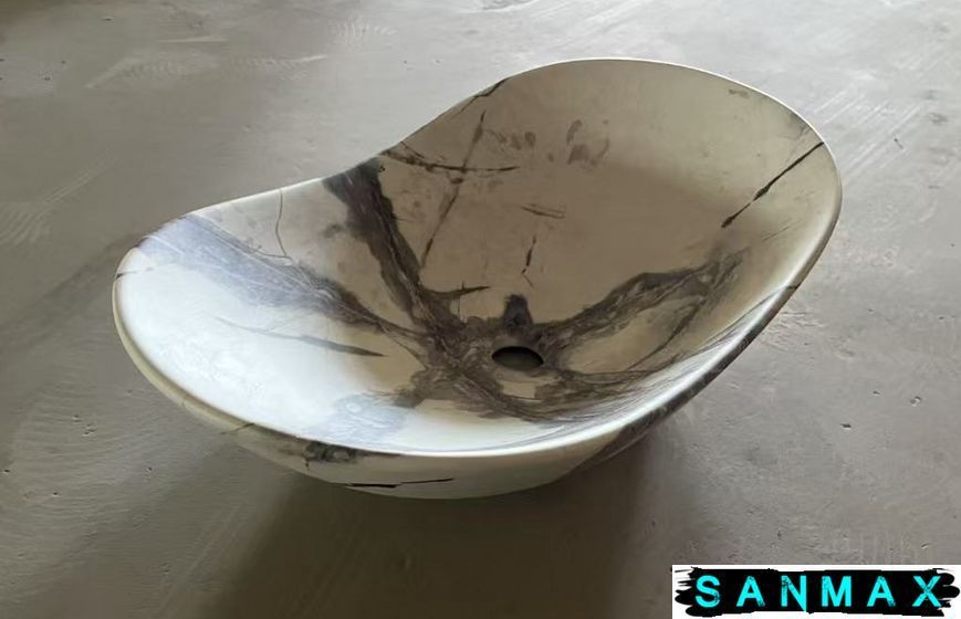 Раковина накладна Mixxus Premium Wave-0106 Marble 620х360х160mm (MP6560) MP6560 фото
