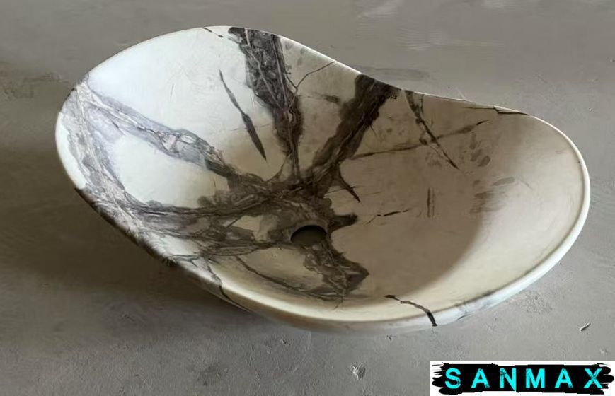 Раковина накладна Mixxus Premium Wave-0106 Marble 620х360х160mm (MP6560) MP6560 фото